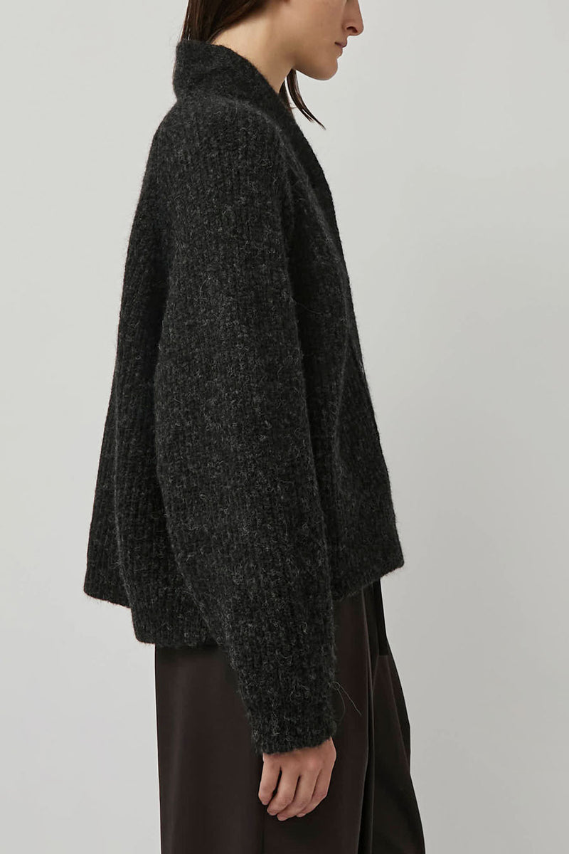 CORDERA Baby Alpaca Cardigan in Anthracite