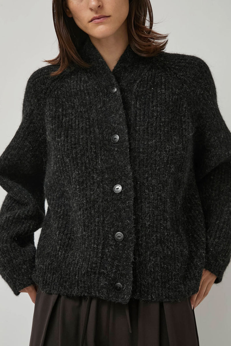 CORDERA Baby Alpaca Cardigan in Anthracite