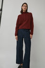 CORDERA Baby Alpaca Polo Sweater in Terracotta