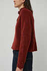 CORDERA Baby Alpaca Polo Sweater in Terracotta