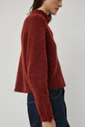 CORDERA Baby Alpaca Polo Sweater in Terracotta