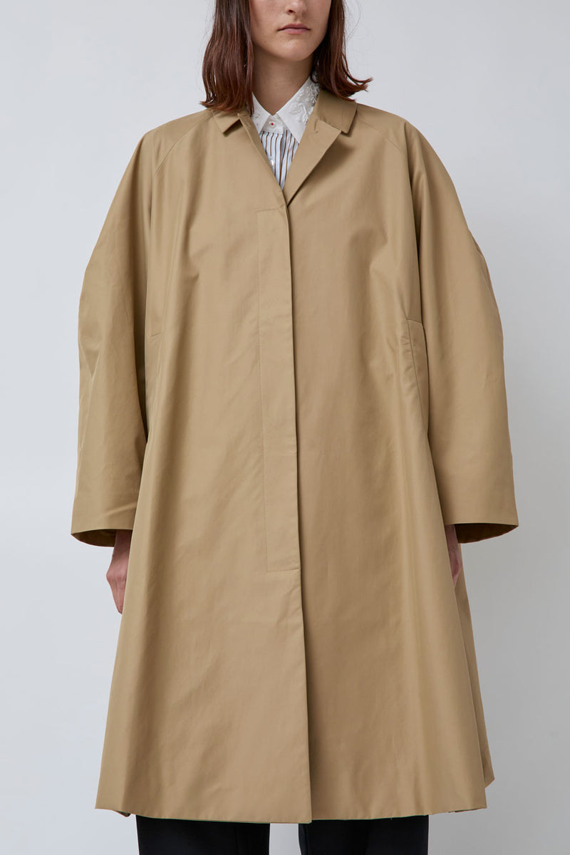 CORDERA Balloon Trench Coat in Camel