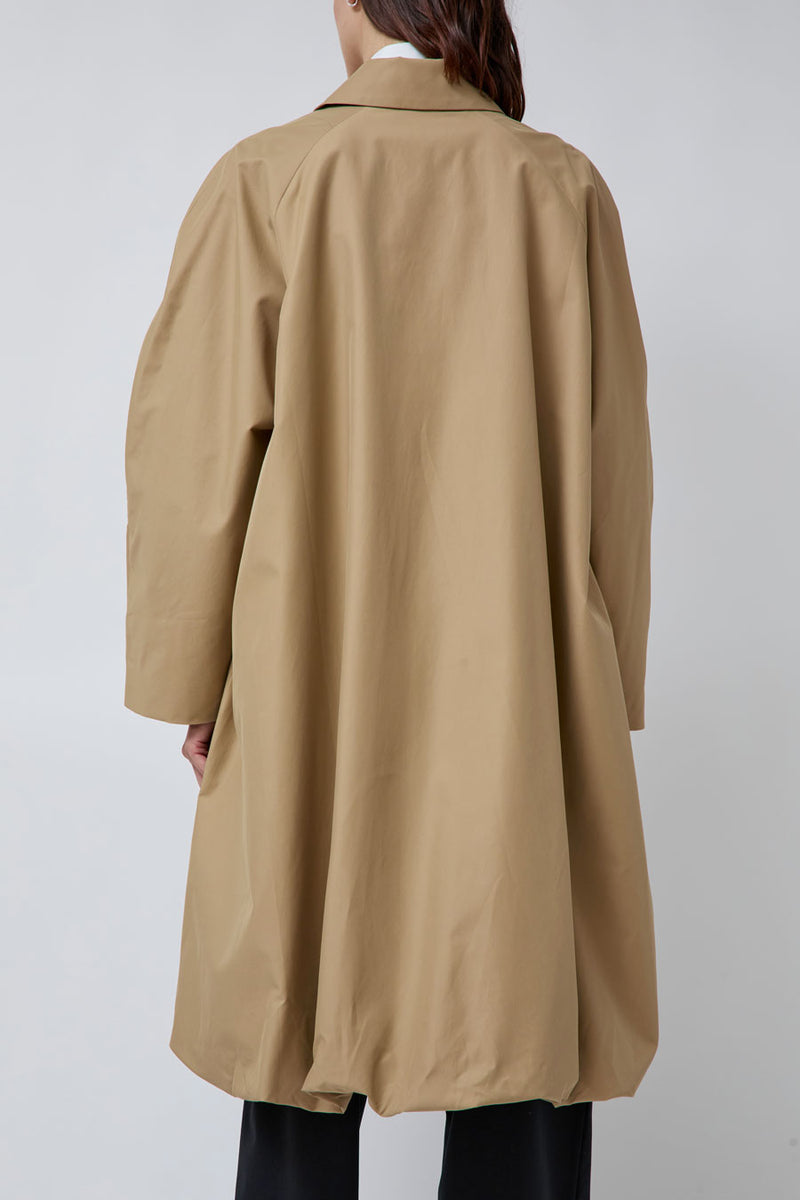 CORDERA Balloon Trench Coat in Camel