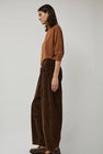 CORDERA Corduroy Baggy Pants in Brown