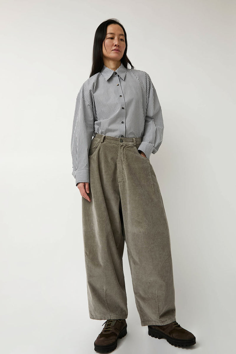 CORDERA Corduroy Baggy Pants in Cobblestone