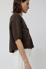 CORDERA Cotton Stitched Top in Brown