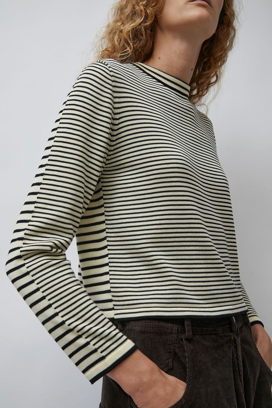 CORDERA Cotton Striped Long Sleeve Shirt in Stripe