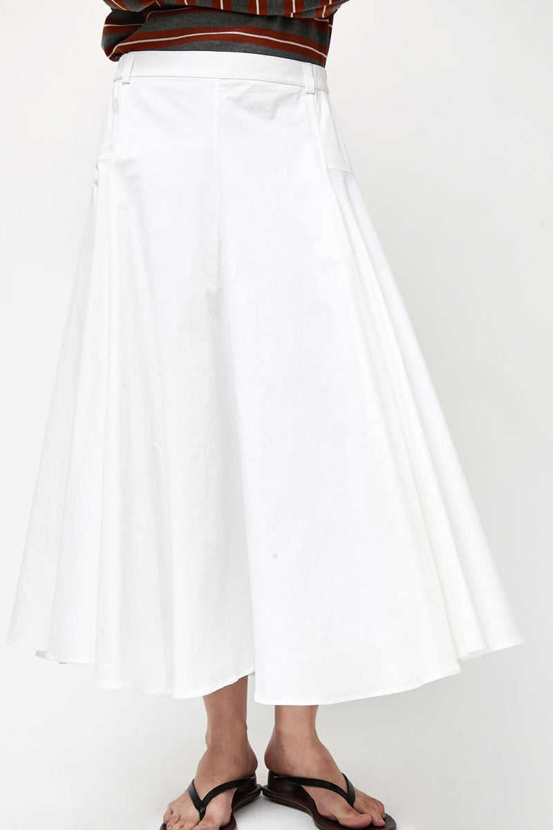 CORDERA Cotton Voluminous Skirt in White