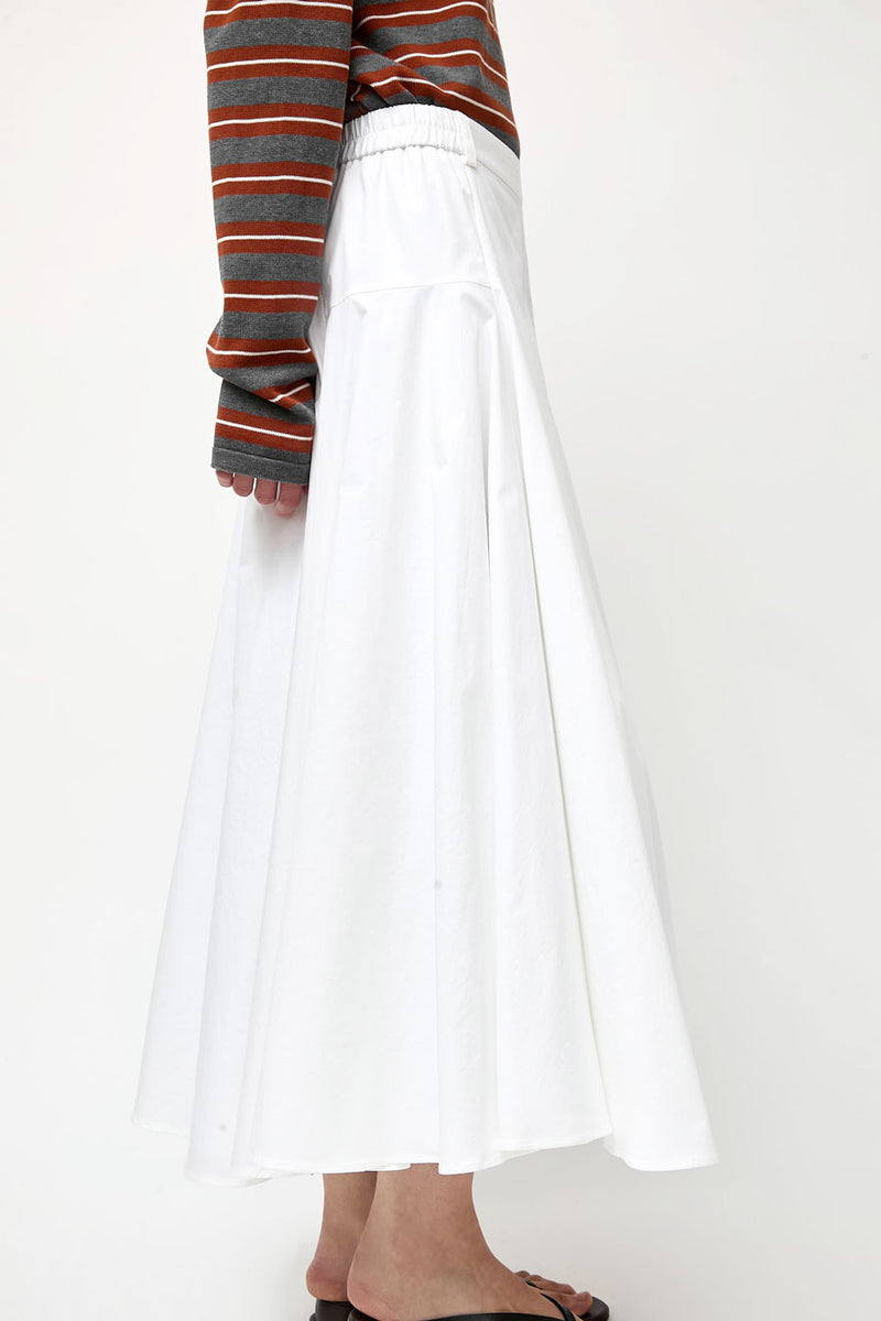 CORDERA Cotton Voluminous Skirt in White