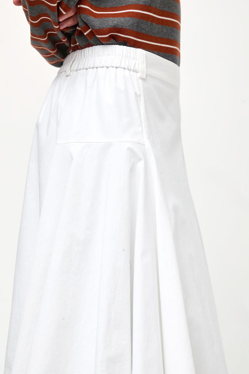 CORDERA Cotton Voluminous Skirt in White