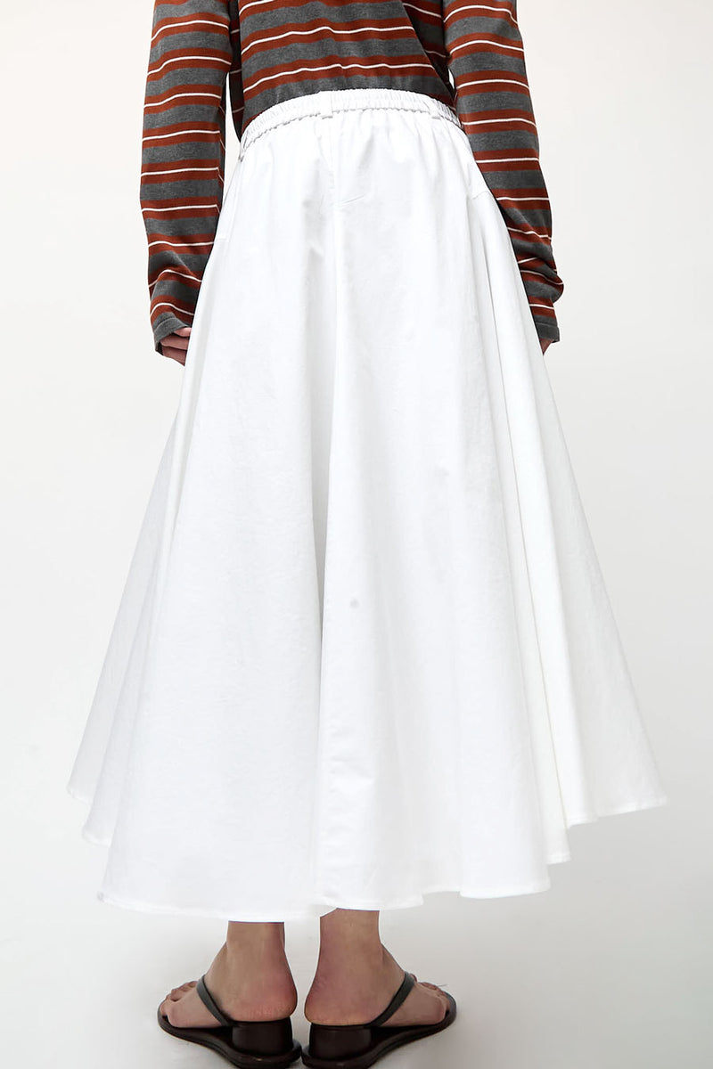 CORDERA Cotton Voluminous Skirt in White