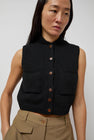 CORDERA Cotton Waistcoat in Black