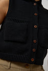 CORDERA Cotton Waistcoat in Black