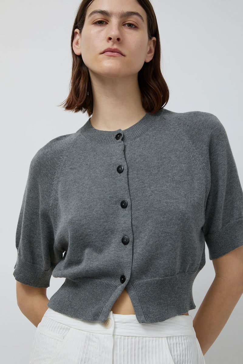 CORDERA Cotton & Cashmere Top in Grey