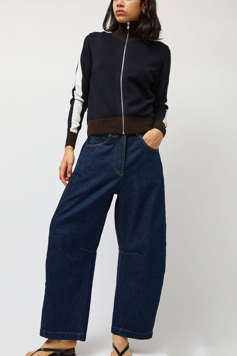 CORDERA Curved Baggy Jeans in Denim