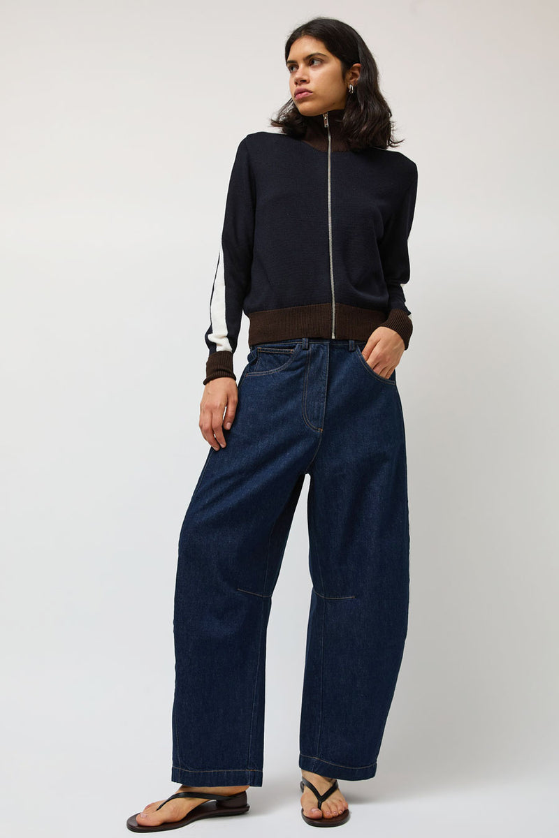 CORDERA Curved Baggy Jeans in Denim
