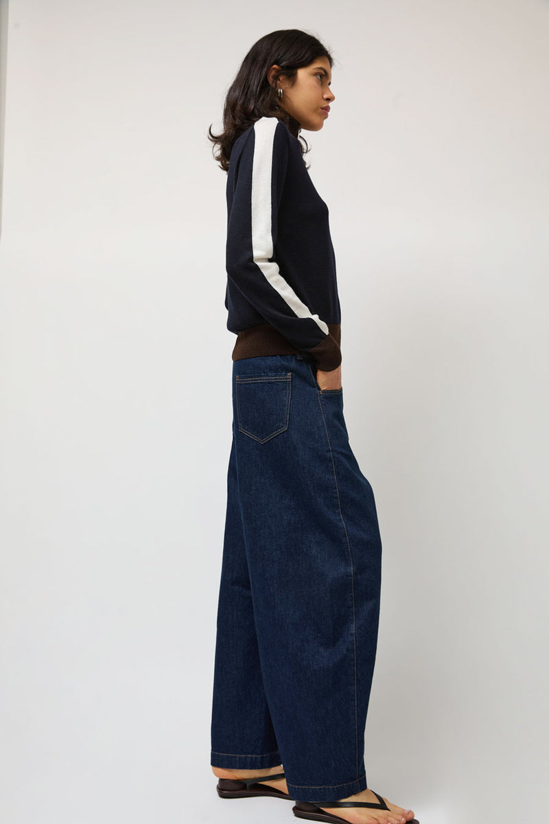 CORDERA Curved Baggy Jeans in Denim