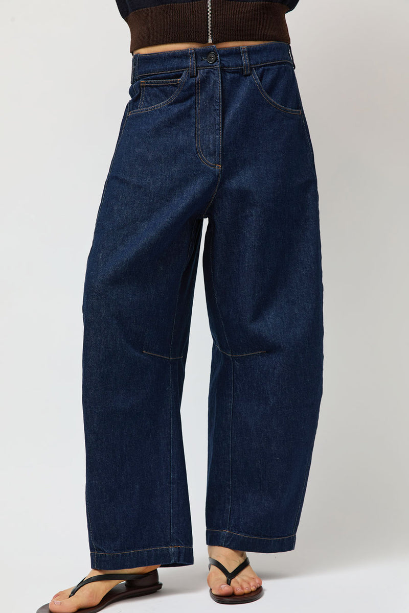 CORDERA Curved Baggy Jeans in Denim