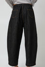 CORDERA Denim Curved Pants in Black