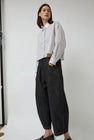 CORDERA Denim Curved Pants in Black