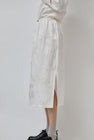 CORDERA Flower Jacquard Skirt in White