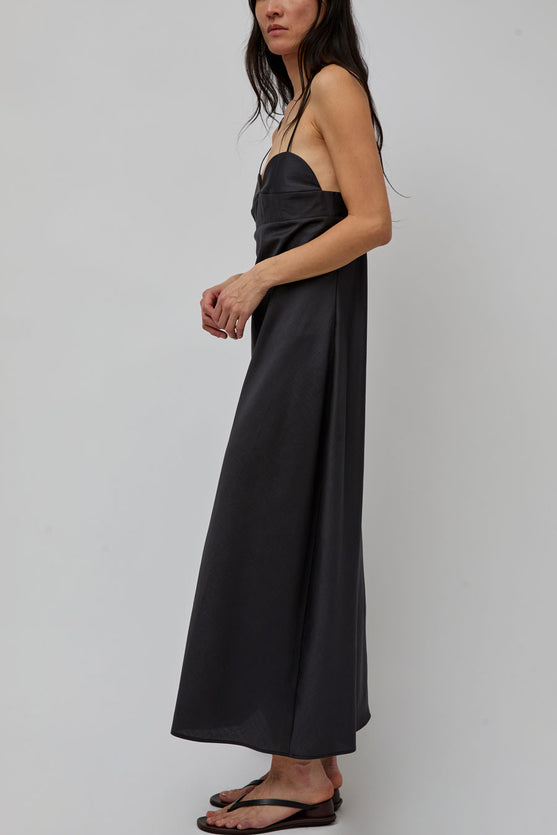 long heart dress Long Sleeve Heart Cut Out Maxi Dress Black