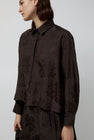 CORDERA Jacquard Shirt in Dark Brown