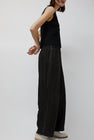 CORDERA Linen Pant with Lace in Black