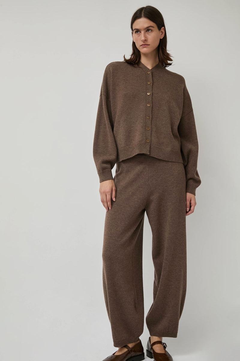CORDERA Merino Curved Wool Pants in Taupe