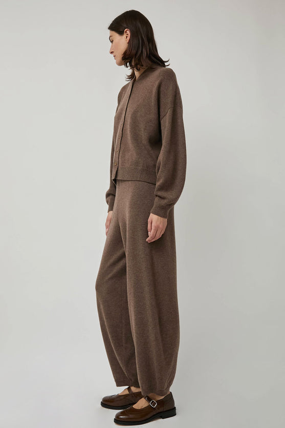 CORDERA Merino Curved Wool Pants in Taupe