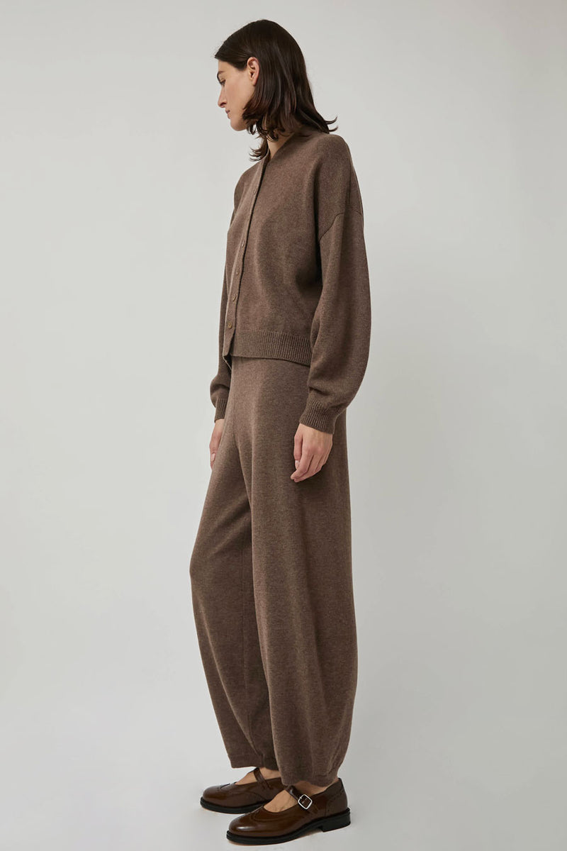 CORDERA Merino Curved Wool Pants in Taupe