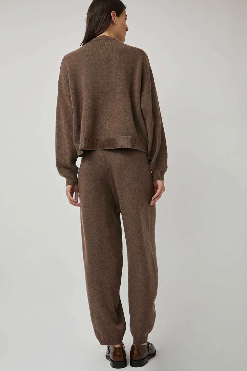 CORDERA Merino Curved Wool Pants in Taupe