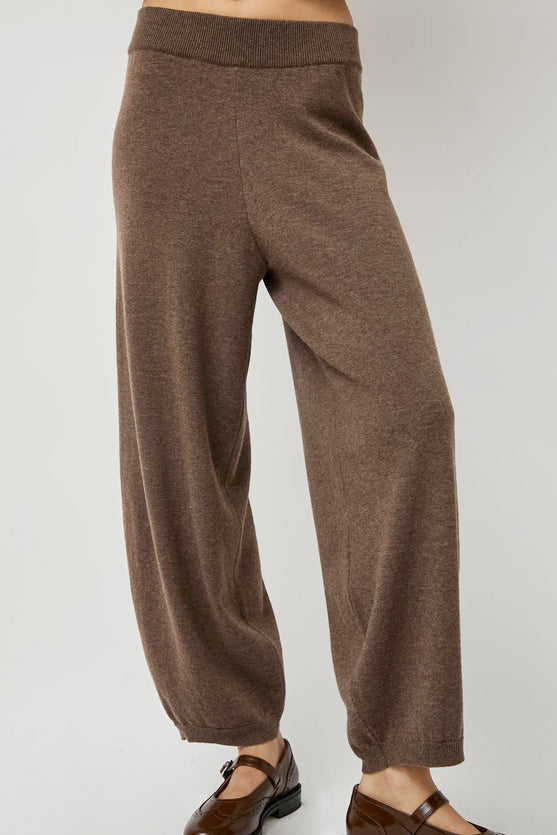 CORDERA Merino Curved Wool Pants in Taupe