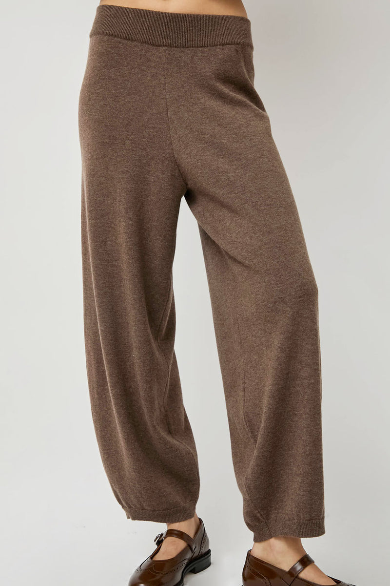 CORDERA Merino Curved Wool Pants in Taupe