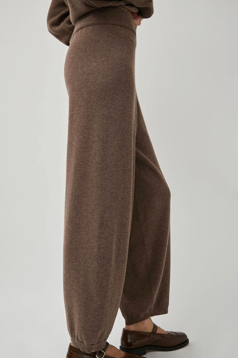 CORDERA Merino Curved Wool Pants in Taupe