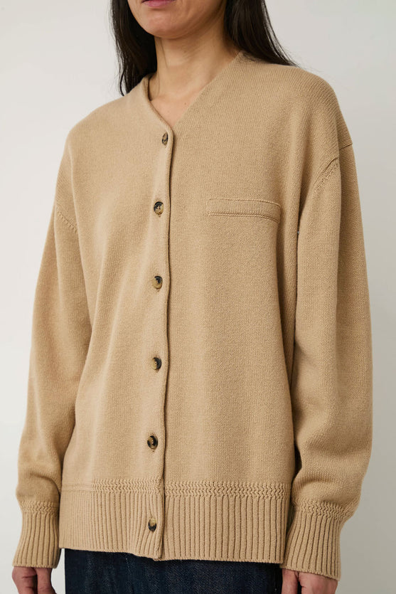 トップス 24AW WASHABLE MERINO CORD CARDIGAN CORDERA Merino Wool Cardigan in Beige – No.6 Store