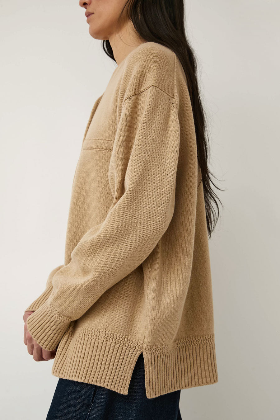 CORDERA Merino Wool Cardigan in Beige