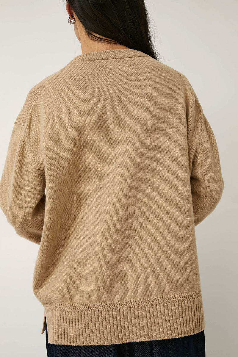 CORDERA Merino Wool Cardigan in Beige