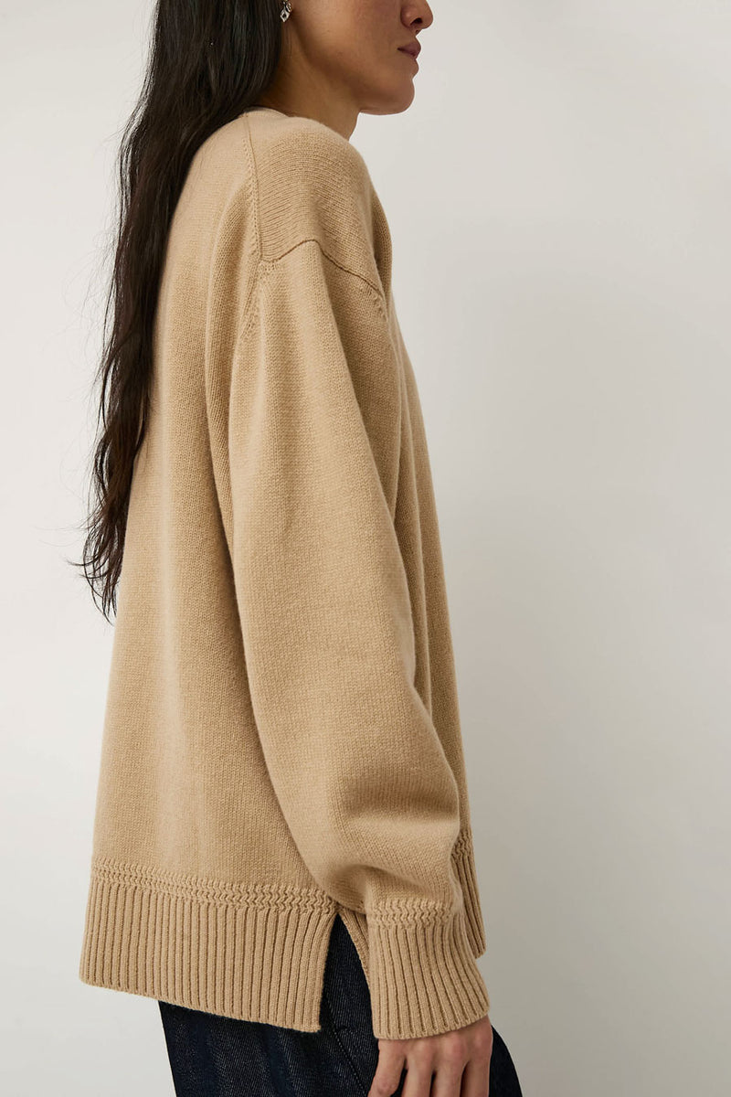 CORDERA Merino Wool Cardigan in Beige