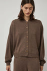CORDERA Merino Wool Cardigan in Taupe