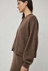CORDERA Merino Wool Cardigan in Taupe