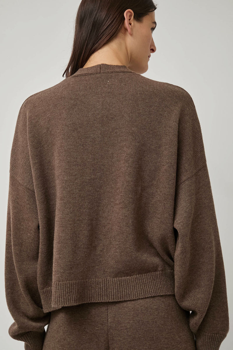 CORDERA Merino Wool Cardigan in Taupe