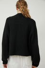 CORDERA Merino Wool Stitched Cardigan in Black