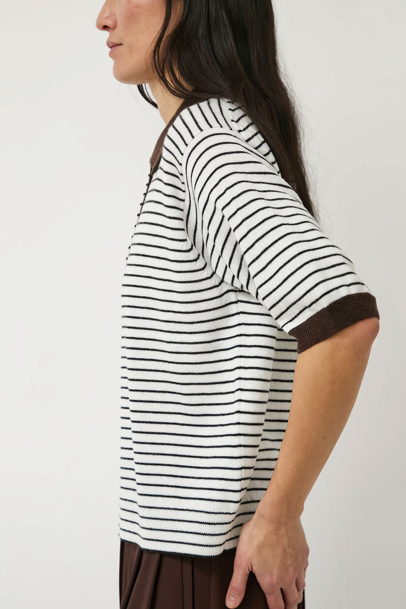 CORDERA Merino Wool Striped Polo In Stripe