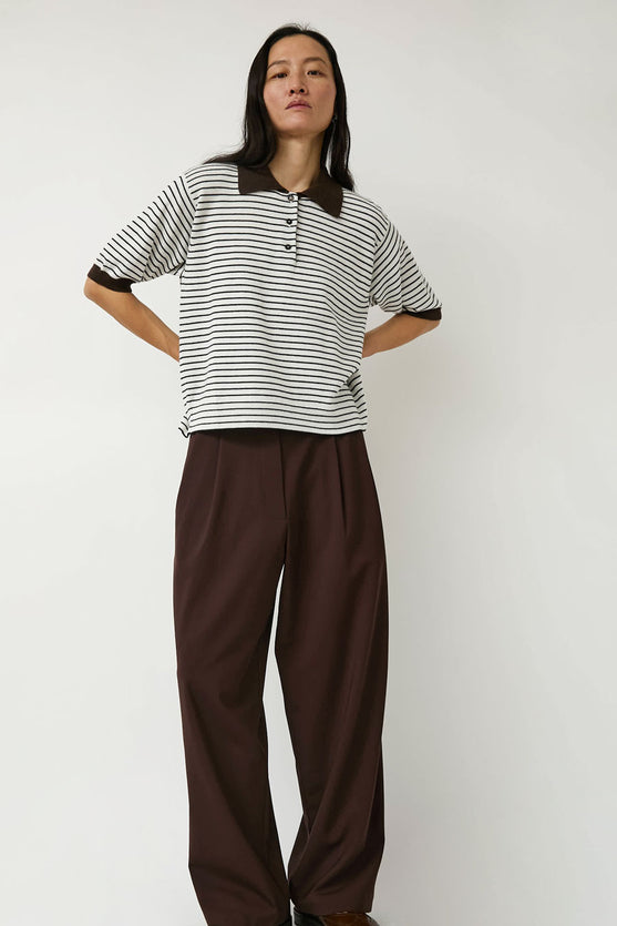 CORDERA Merino Wool Striped Polo In Stripe – No.6 Store