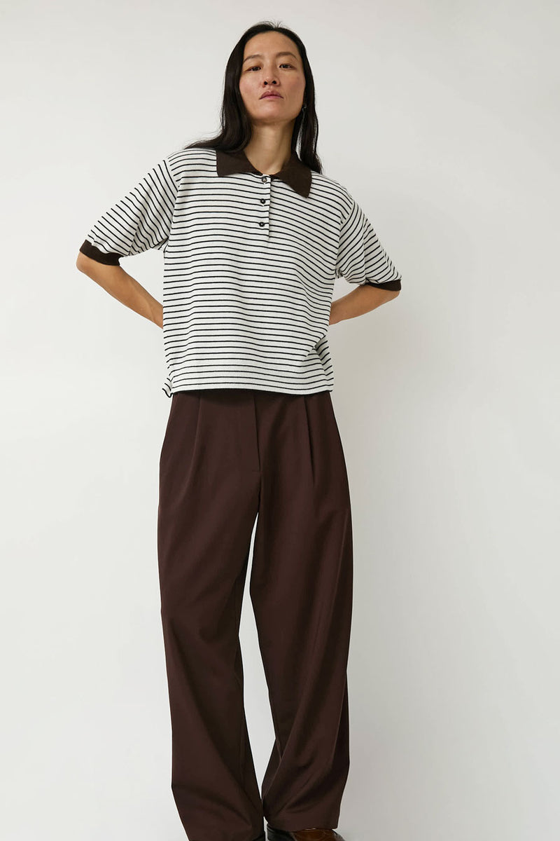 CORDERA Merino Wool Striped Polo In Stripe