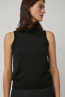 CORDERA Merino Wool Turtleneck Vest in Black