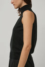 CORDERA Merino Wool Turtleneck Vest in Black
