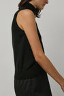 CORDERA Merino Wool Turtleneck Vest in Black