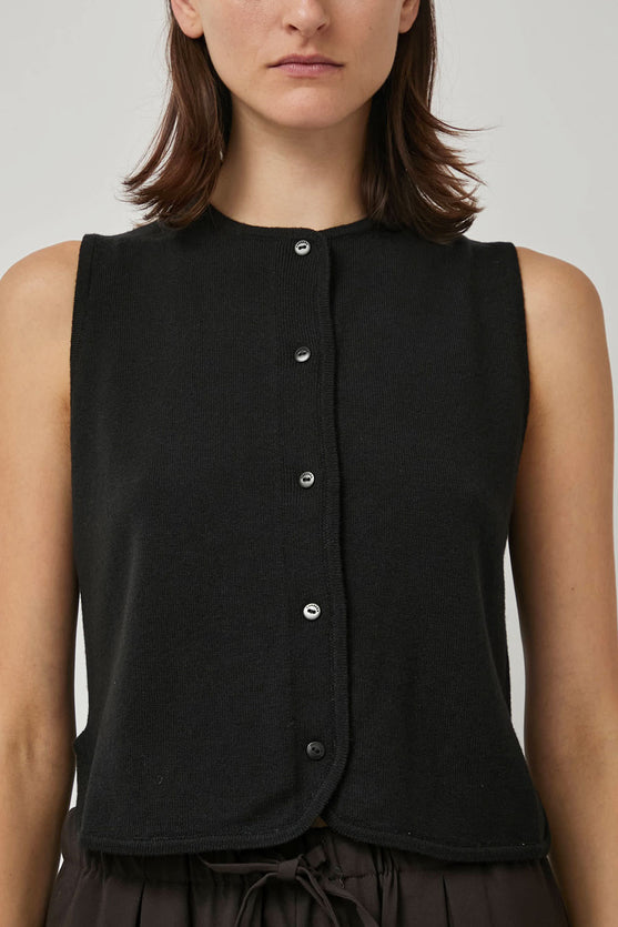 CORDERA Merino Wool Waistcoat in Black